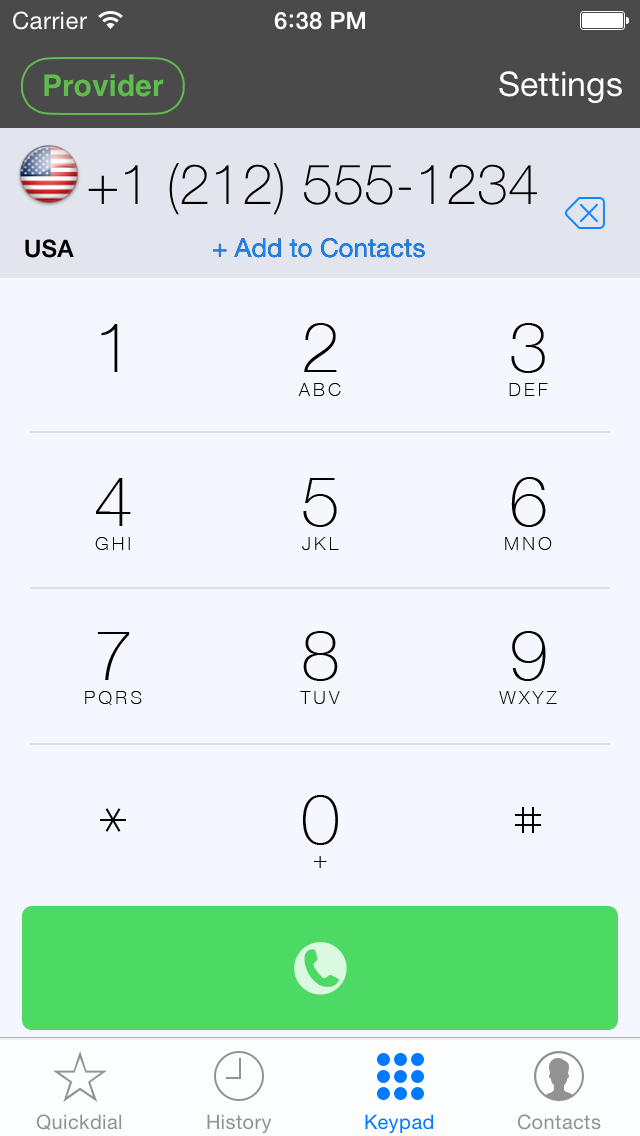 Acrobits keypad