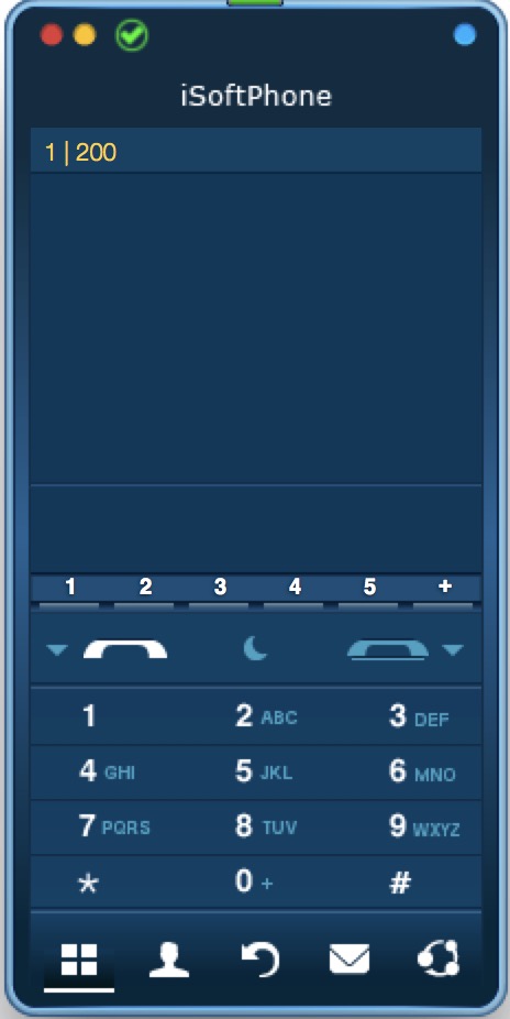 iSoftphone account settings